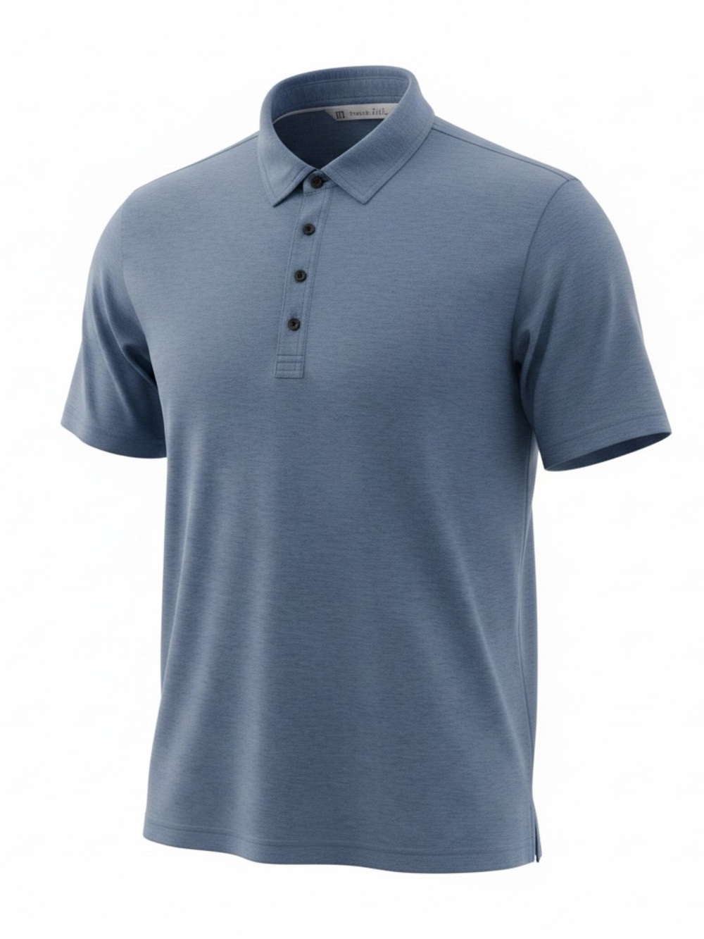 TravisMathew Zinna Polo‎ Shirt Mens XXL Blue Heathered Short Sleeve Golf Top